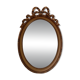 Vintage Louis XVI style oval gold mirror / bow
