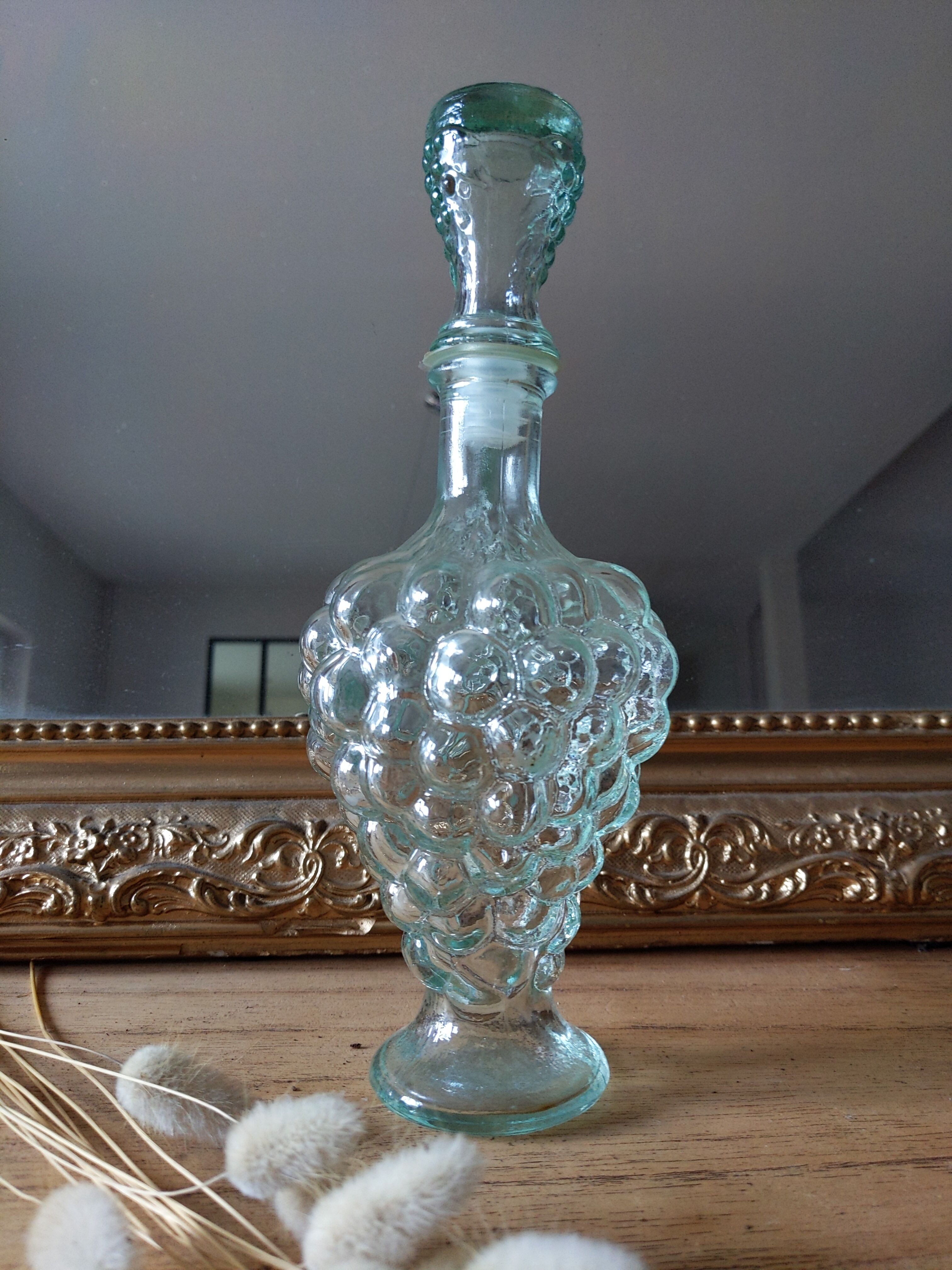 Decanter pitcher vintage bottle bubble grape