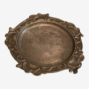 Rocaille style pewter dish