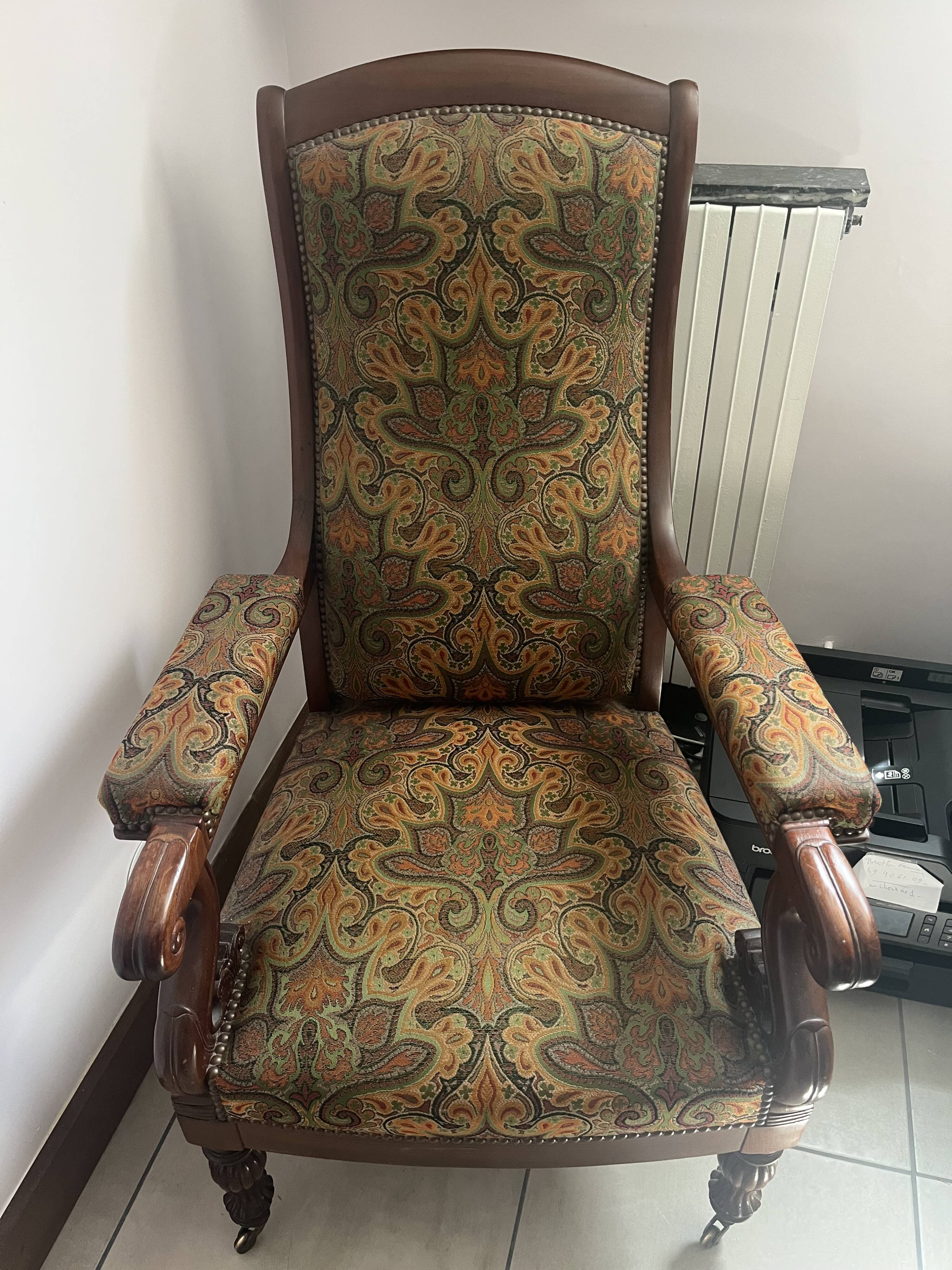 Antique mahogany armchair