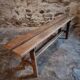 Oak bench, rustic wooden bench, France 1950s.