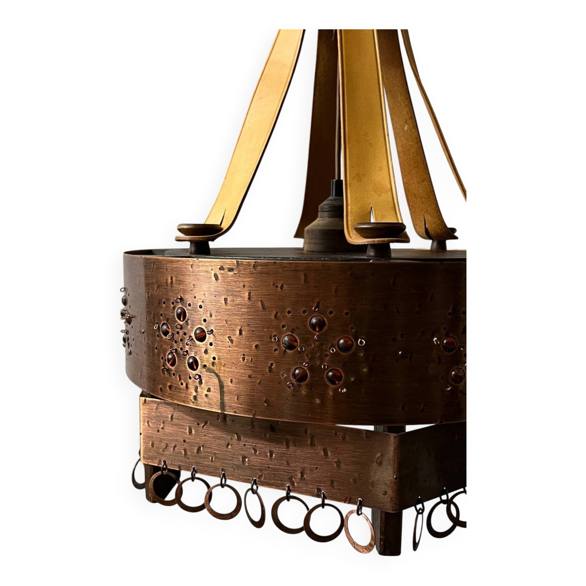 Plafonnier en métal de style Arts and Crafts | Suède | Années 1920