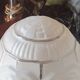 Modernist art deco suspension ceiling lamp in glass and chromed metal