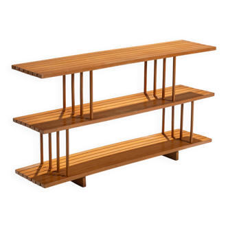 Mid-Century three tier wooden shelving unit
