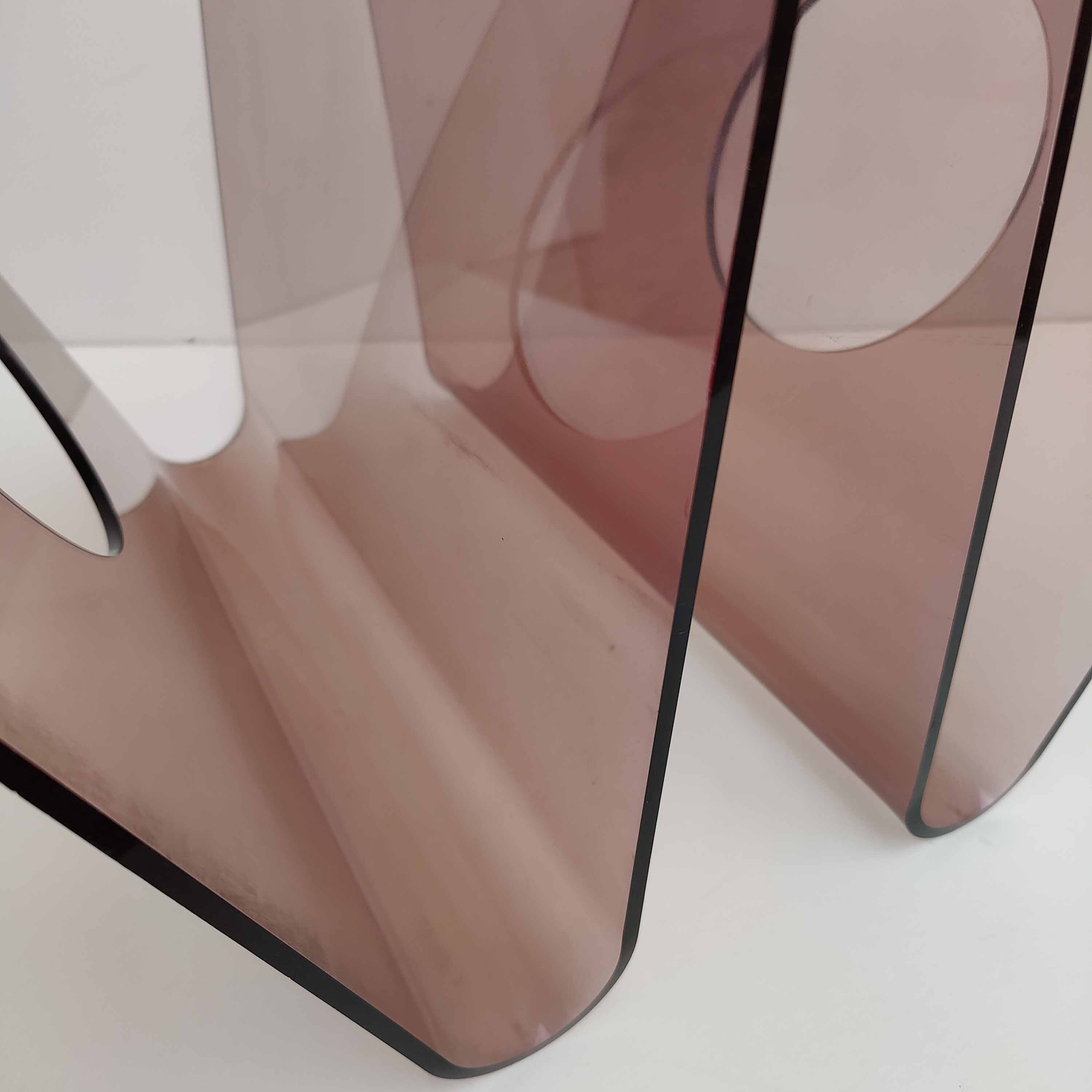 Door magazines / vinyl plexiglass 70s by Michel Dumas