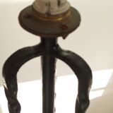 Twisted wrought iron floor lamp with plant holders from the 50s and 60s