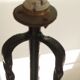 Twisted wrought iron floor lamp with plant holders from the 50s and 60s
