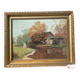 Vintage Autumn Landscape Oil Painting
