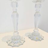 Bohemian crystal torch candle holders