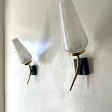 Paire d'appliques tulipe 1950