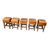 Vintage cognac stools from the 60s
