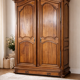 18th-century solid walnut wardrobe – original key – superb patina