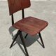 Set of 4 vintage school chairs Galvanitas S16 Netherlands Design