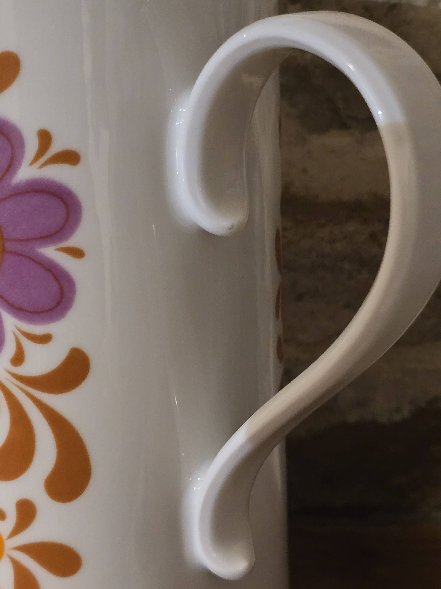 Cafetière vintage Winterling Bavaria – Décor floral seventies