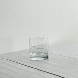 Set of 5 clear glass whiskey glasses
