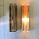 Pair of Vitrika wall lamps in glass and brass