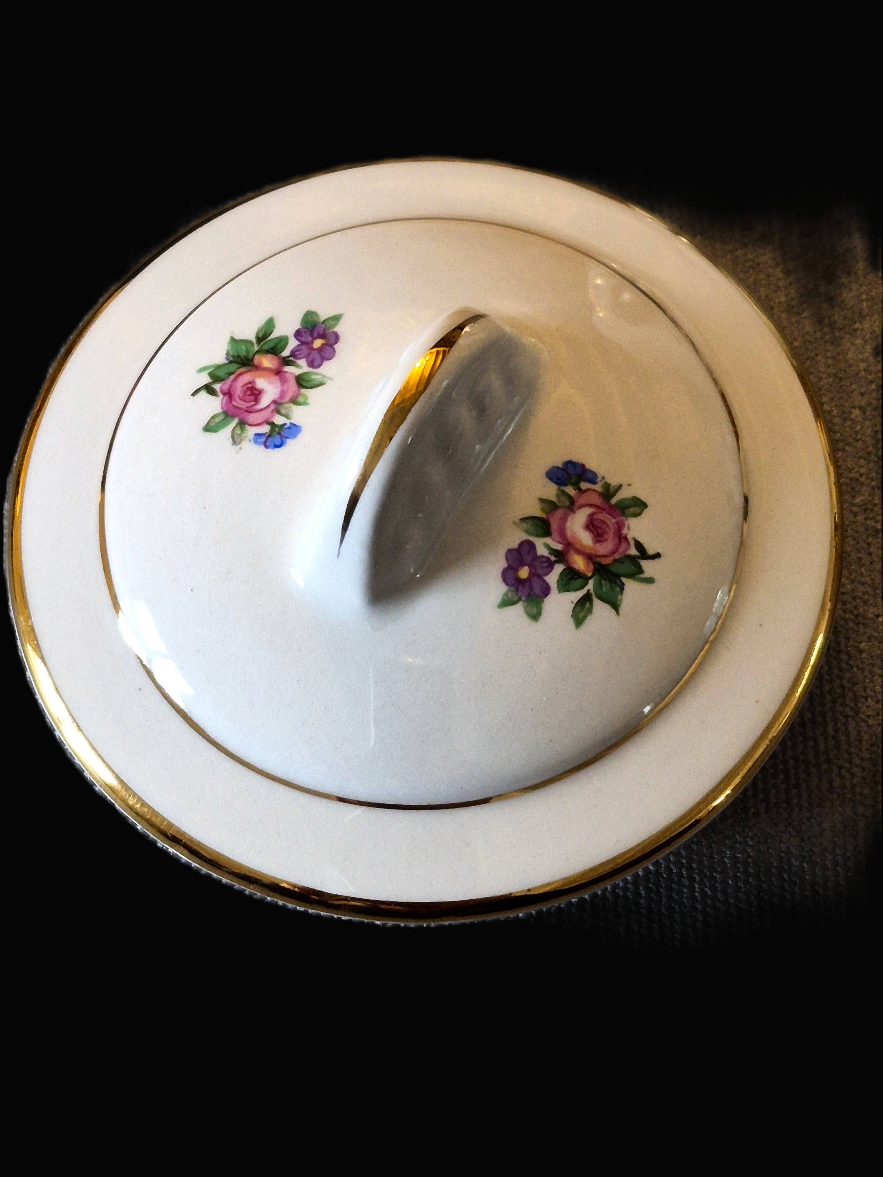 Antique sugar bowl Moulin des Loups Orchies "Angola" A748
