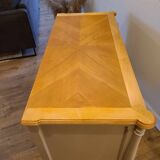 Commode en bois peint