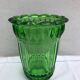 Former Vase ART DECO Style AVEN Glass Green Mold Vintage Decoration