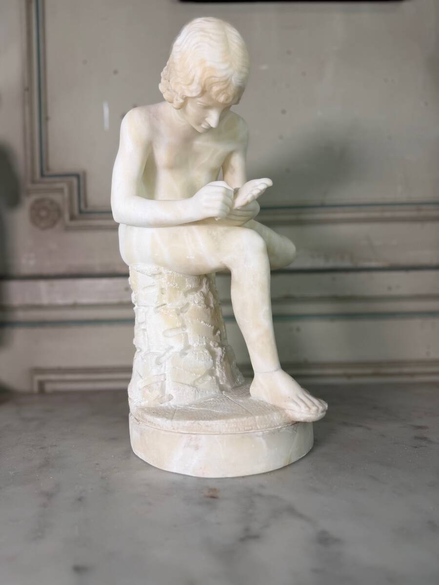 The Spinario, alabaster after the Antique, around 1880.