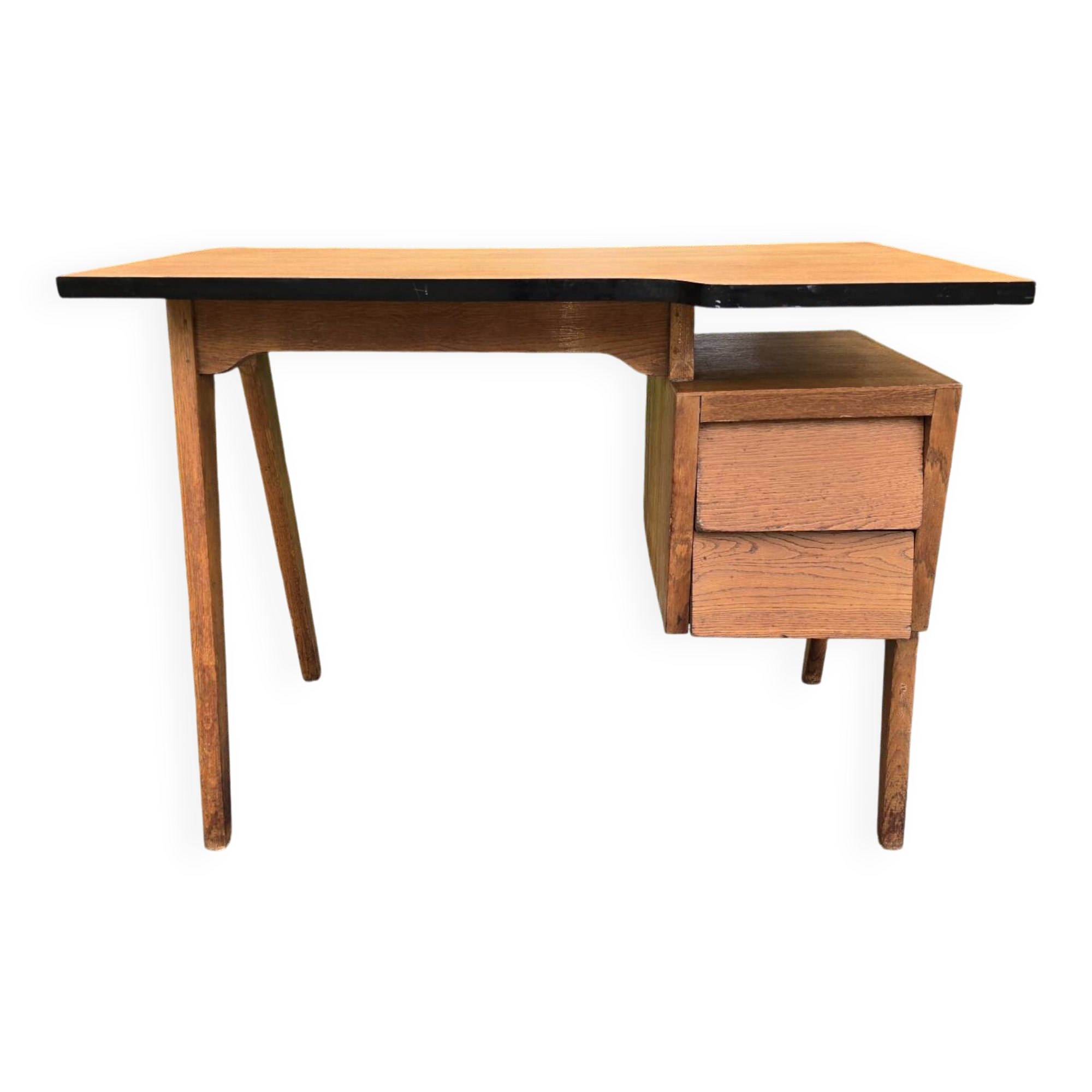 Scandinavian-style compass-legged desk, 1950s