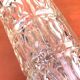 Années 1960  Grand vase cornet  Verre épais transparent