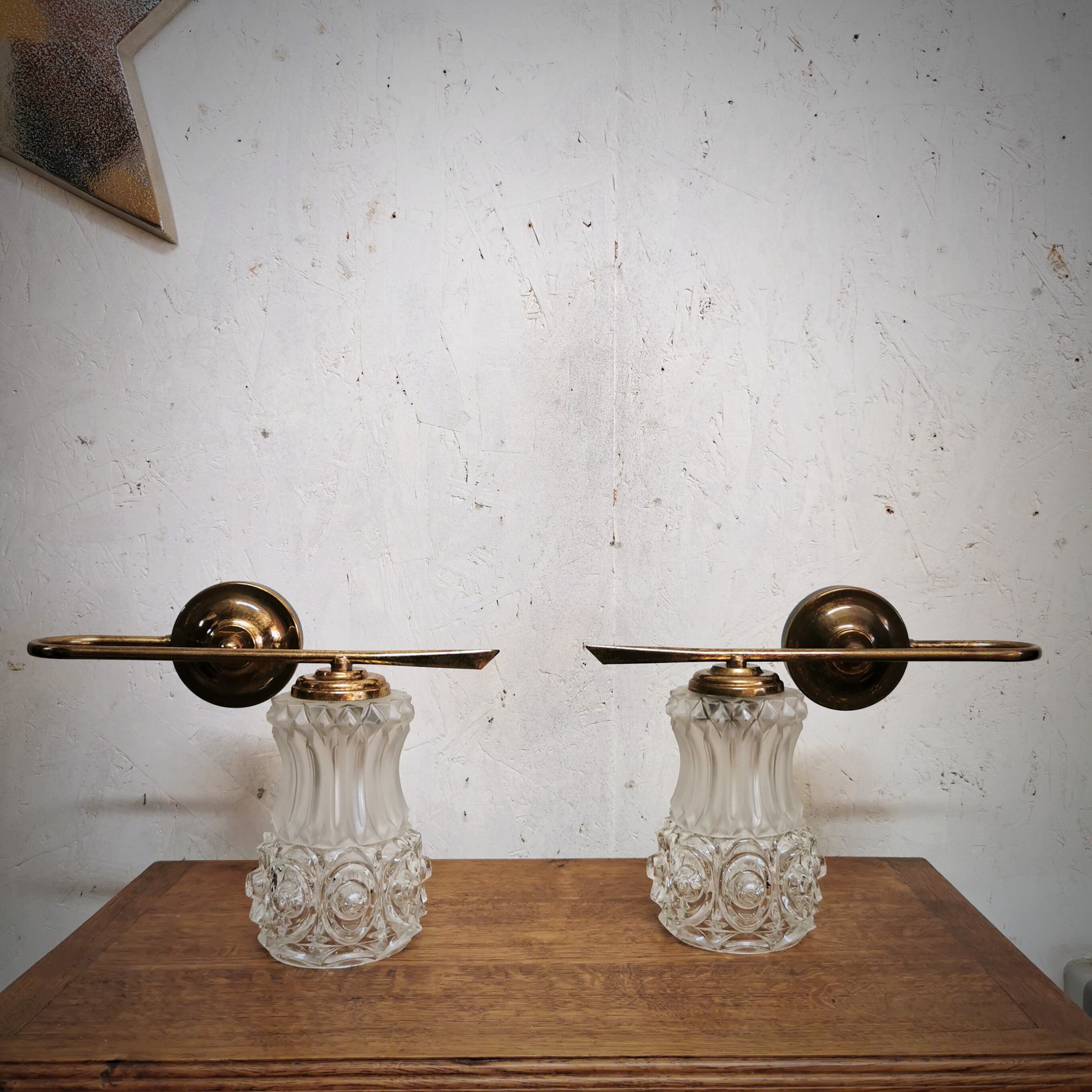 Pair of art deco wall lamps