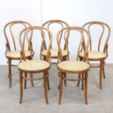 Chaise de bistrot vintage en bois courbé