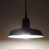 Black enamelled hanging lamp