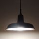 Black enamelled hanging lamp