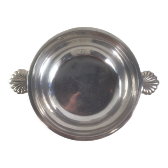 Eared bowl or silver metal broth