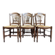 Suite of 6 Provençal straw chairs
