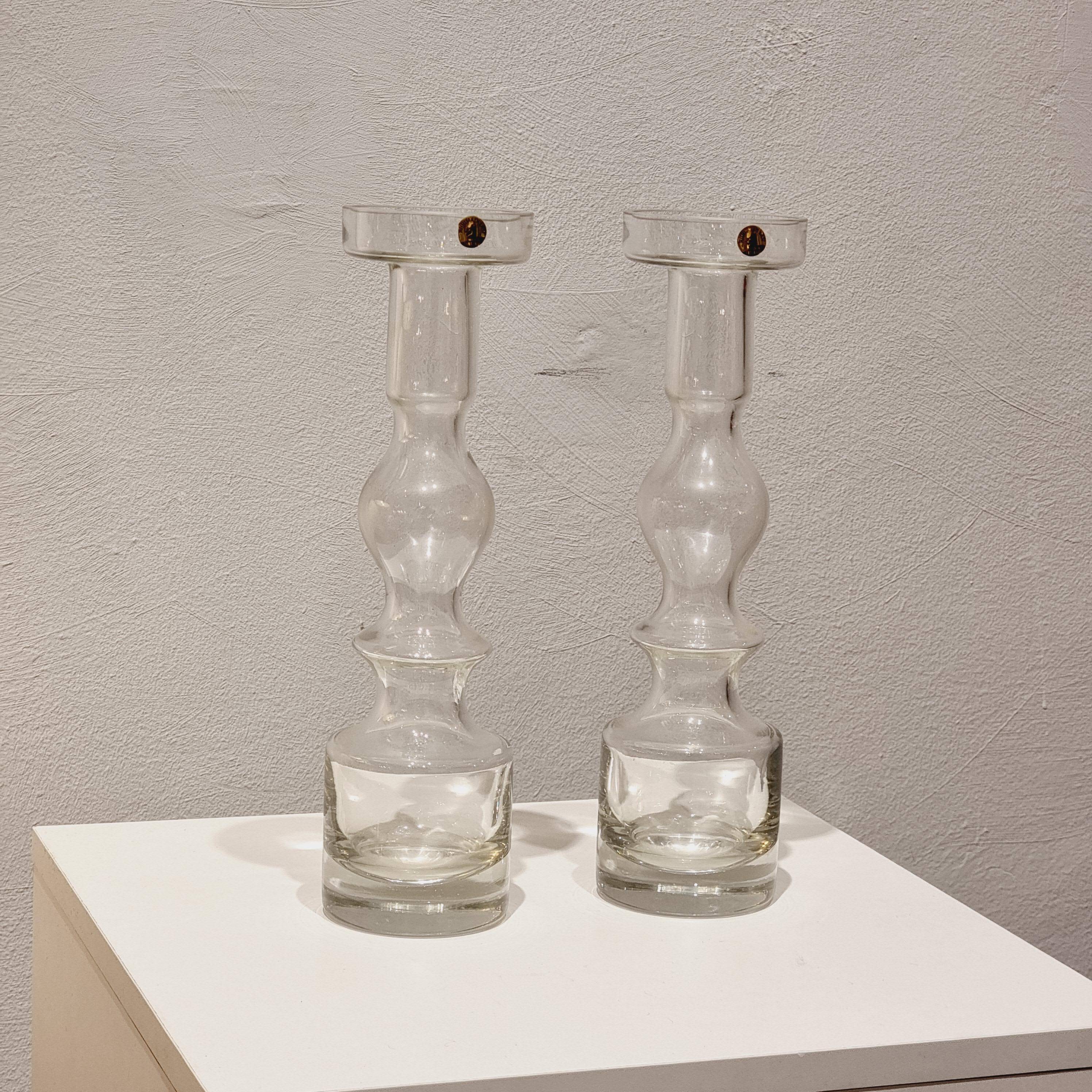 Vases/candles "Pompadour"/1945, Riihimäen Lasi, Scandinavian Modernity