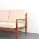 Mid-Century Danish Teak & Wool Sofa by Grete Jalk for France & Søn
