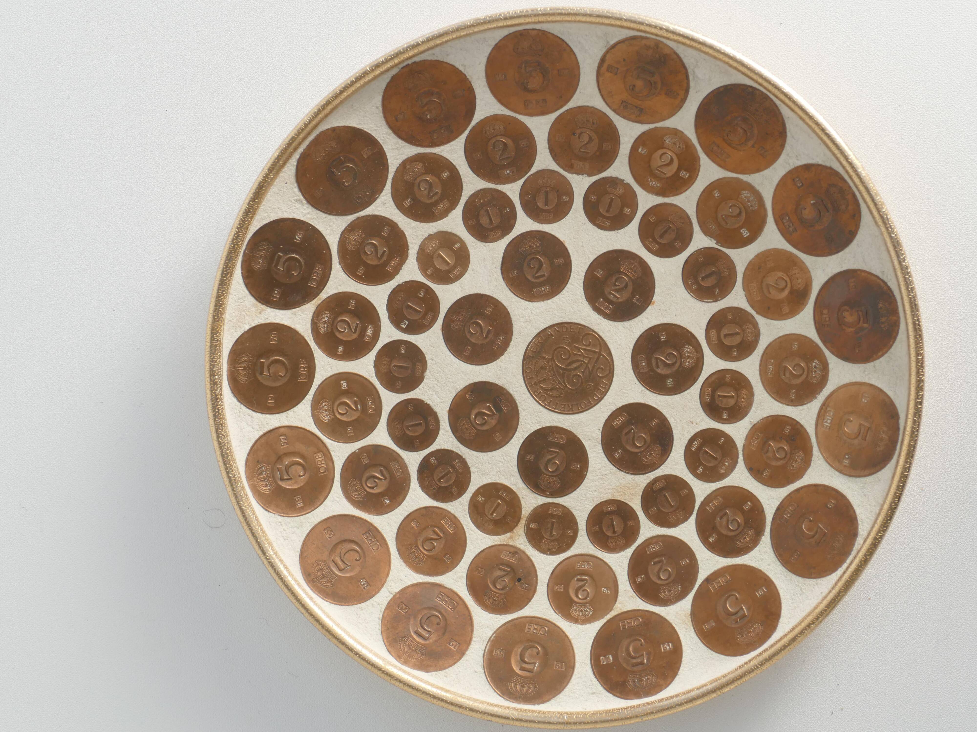 Vintage Swedish Copper Coin Plate