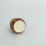 Small MidCentury Scandinavian Modern Collectible Honey Brown Stoneware Vase by Gunnar Borg, Set of 4