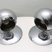 Pair of mid century space-age positioning desk lamps, 1960, Central Europe