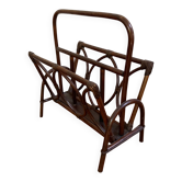Vintage rattan magazine rack