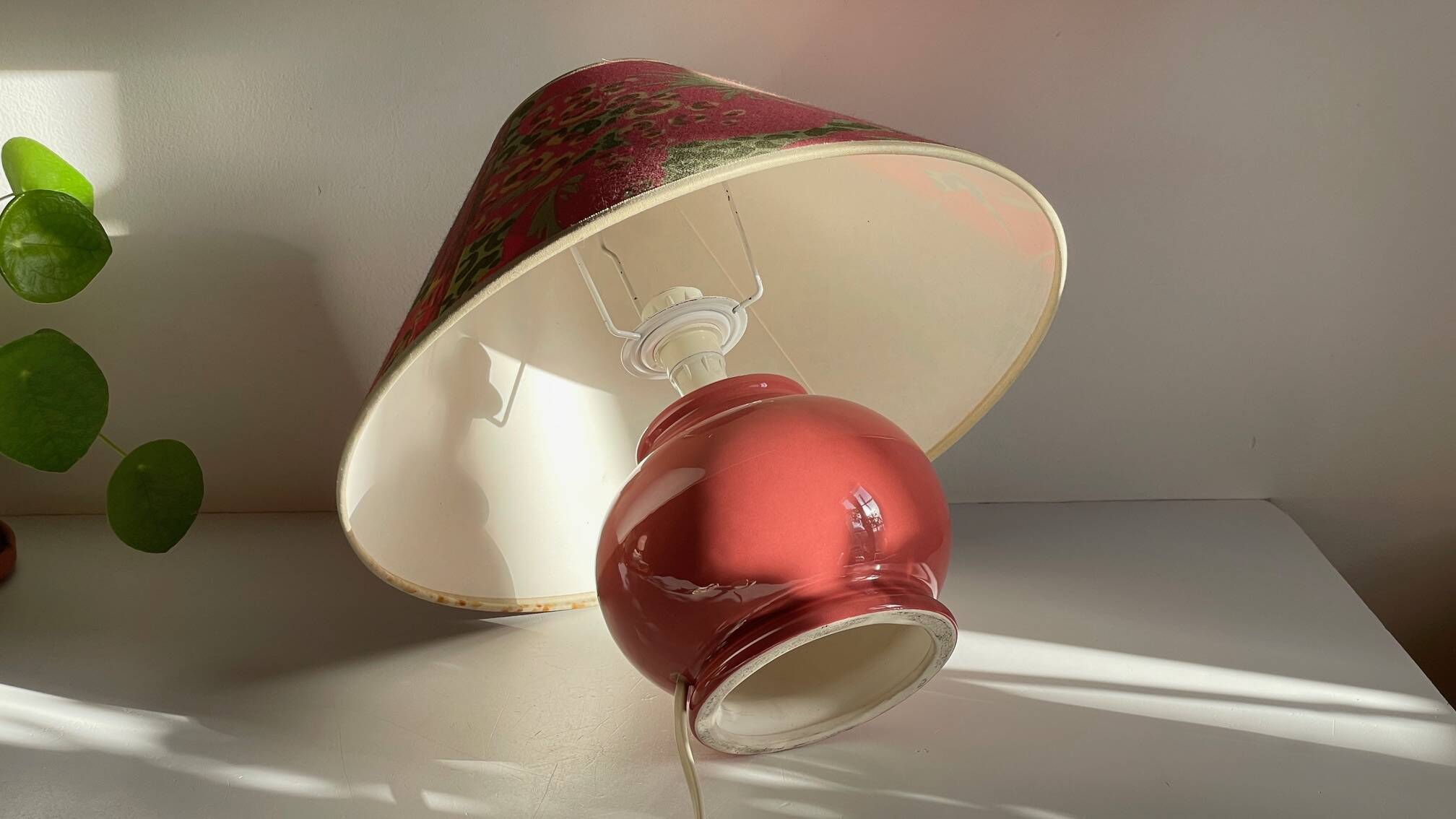 VINTAGE Leopard Ceramic LAMP