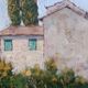 Gino Tommasi Oil Painting On Board 1890/1942 Tuscan View