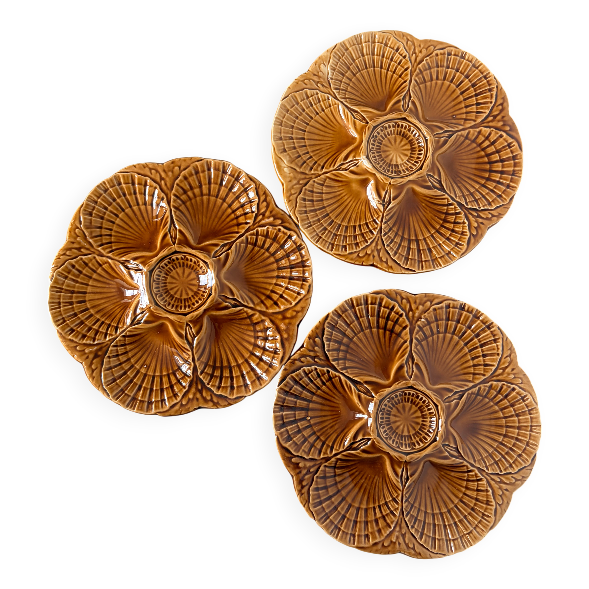 3 oyster plates from Sarreguemines 250907