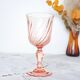 6 vintage white wine glasses in pink Rosaline Arcoroc Luminarc glass 10 cl