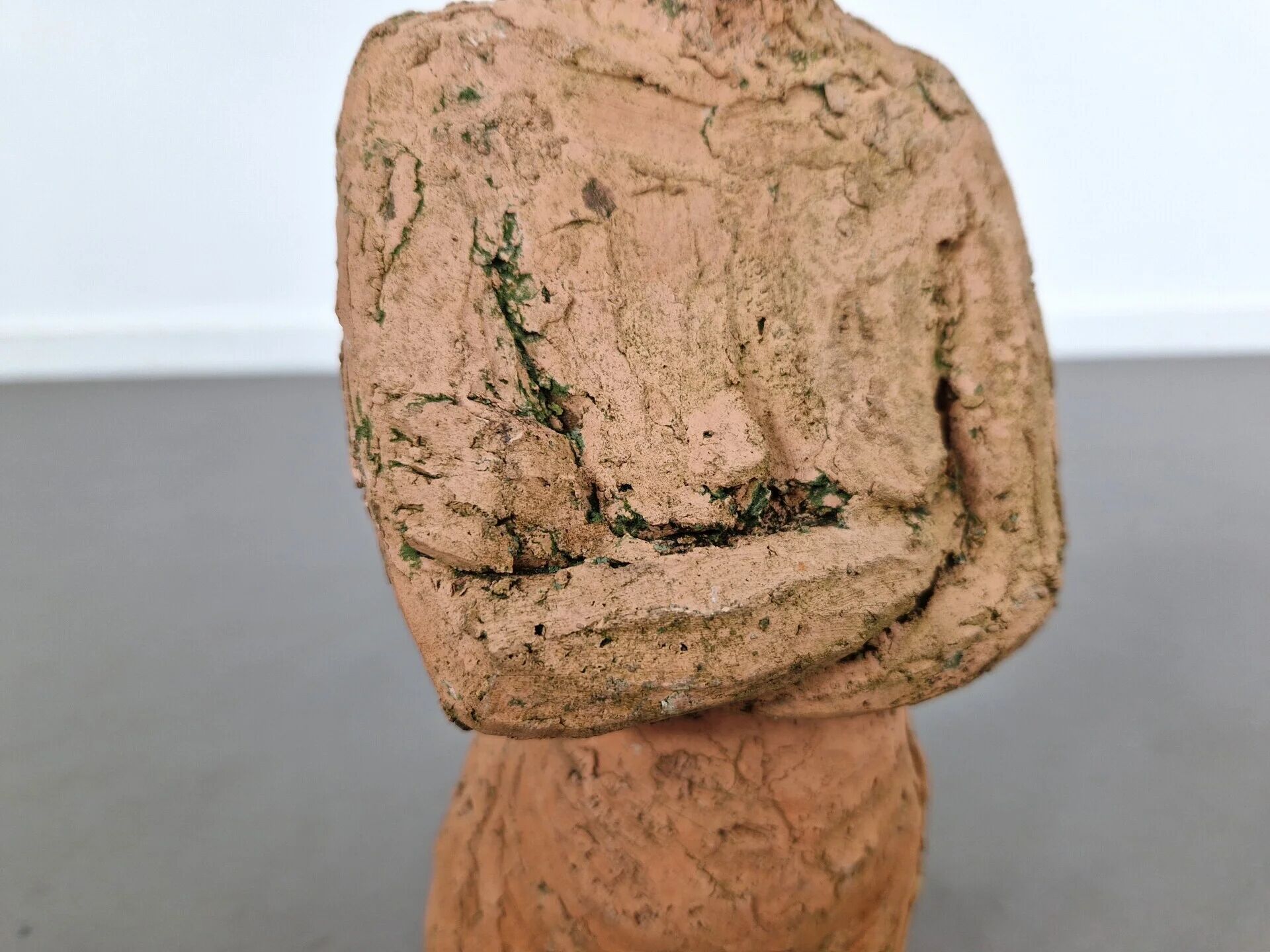 Vintage terracotta sculpture | Female torso