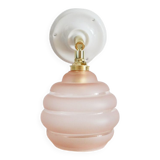 Pink opaline wall lamp