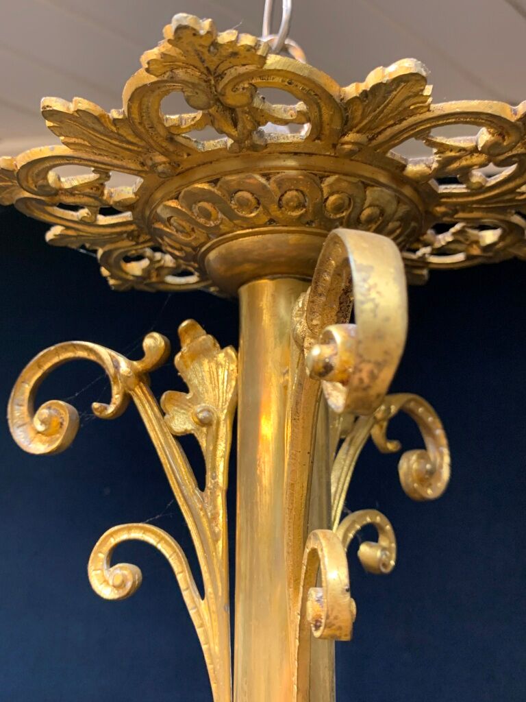 Golden antique bronze chandelier