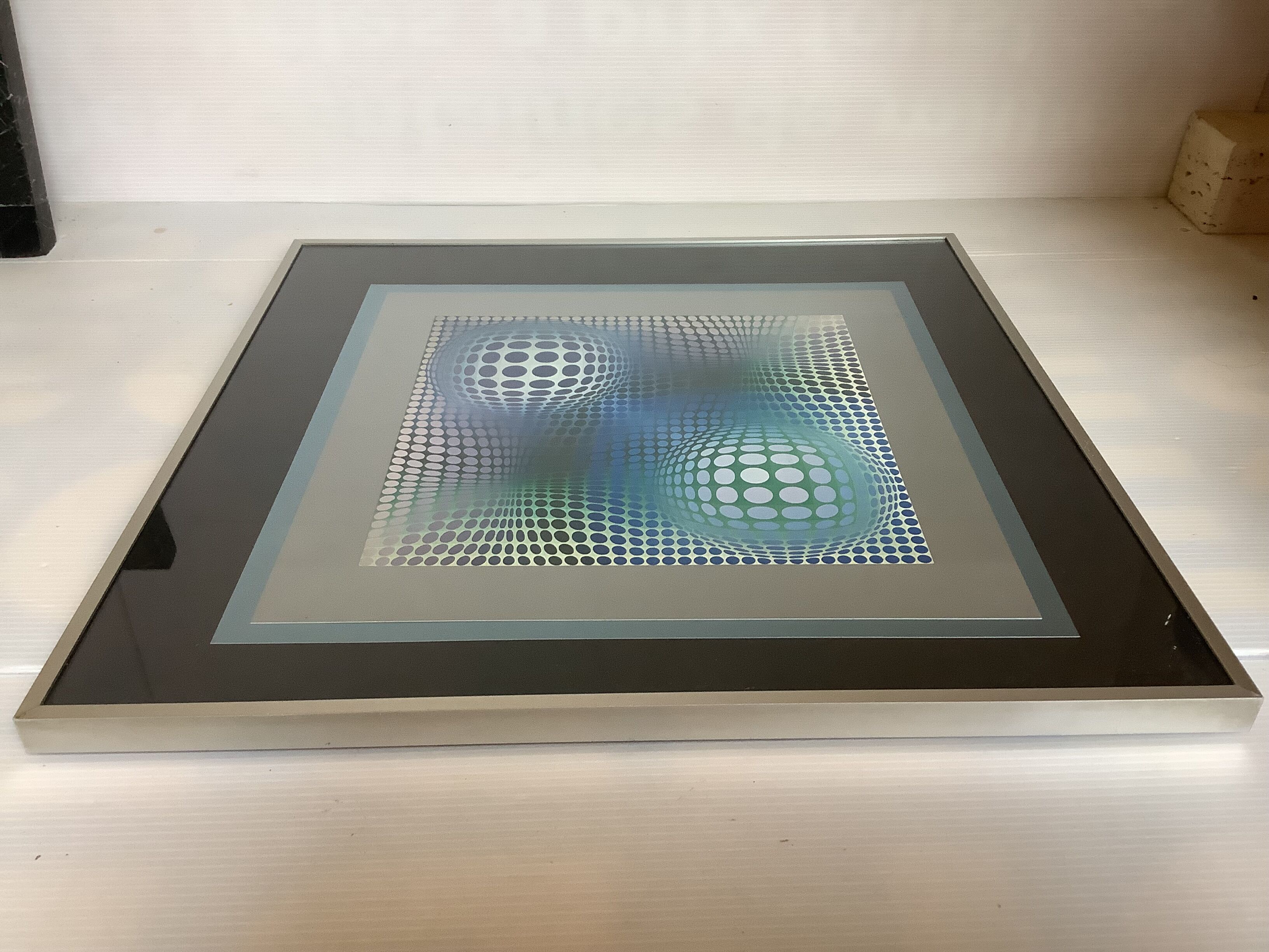 Kinetic screen printing table Vasarely
