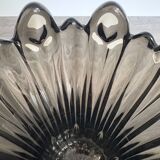 Vintage Schneider Fumé Crystal Vase - 1960s