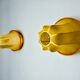 Pair of "cocoon" wall lights, pear shape, resin and pine, Italy, 1970
