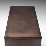 Console en bronze patiné par Belgochrom, Belgique, années 1970