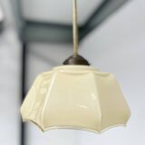 Curved glass Art Deco ceiling lamp, 1930s